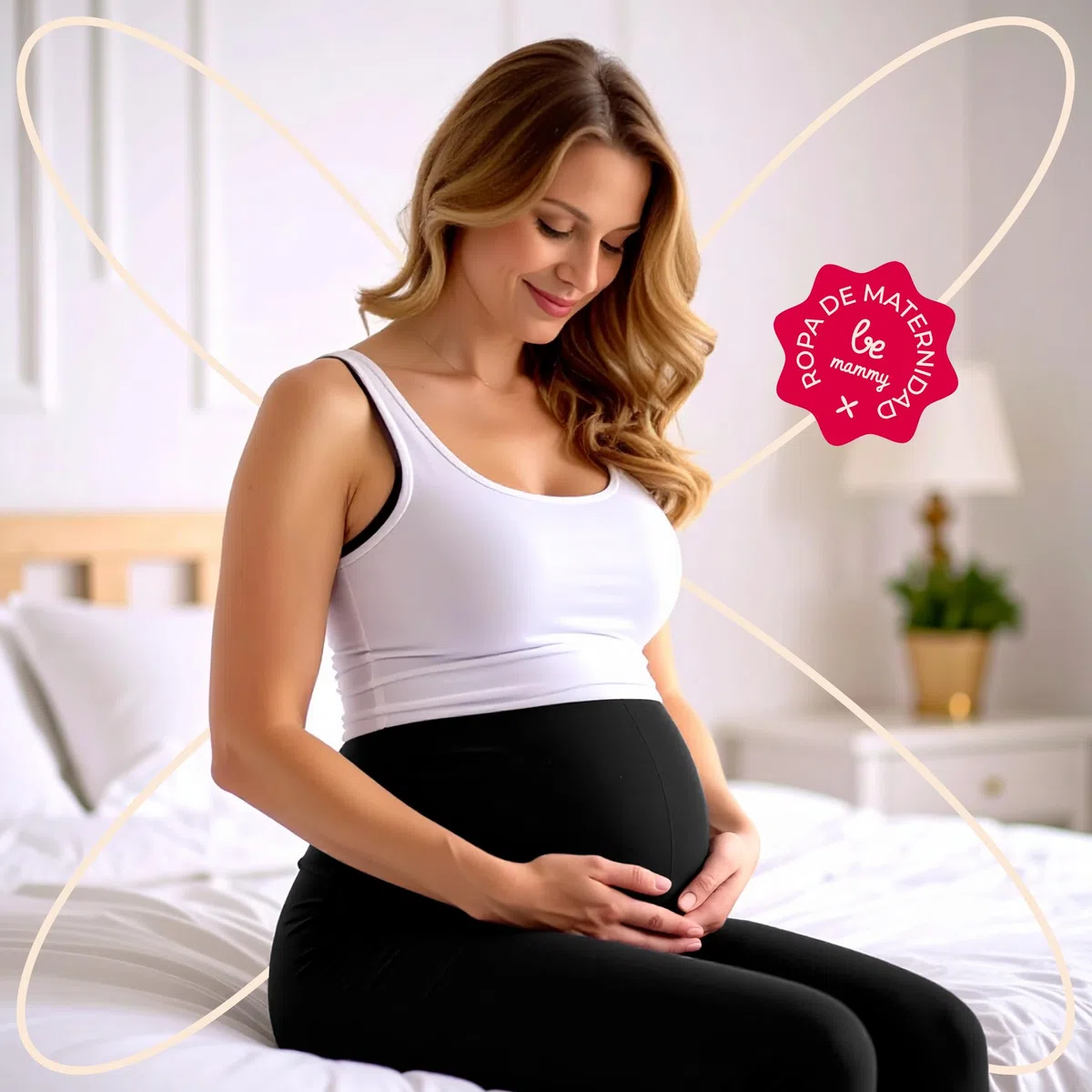 Be Mammy Lote de 2 Leggins Premamá Embarazo Ropa Deporte BE20-230