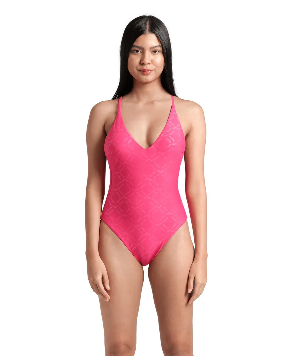 ARENA Women's Losange Graphic Swimsuit Traje de baño de una Pieza Mujer
