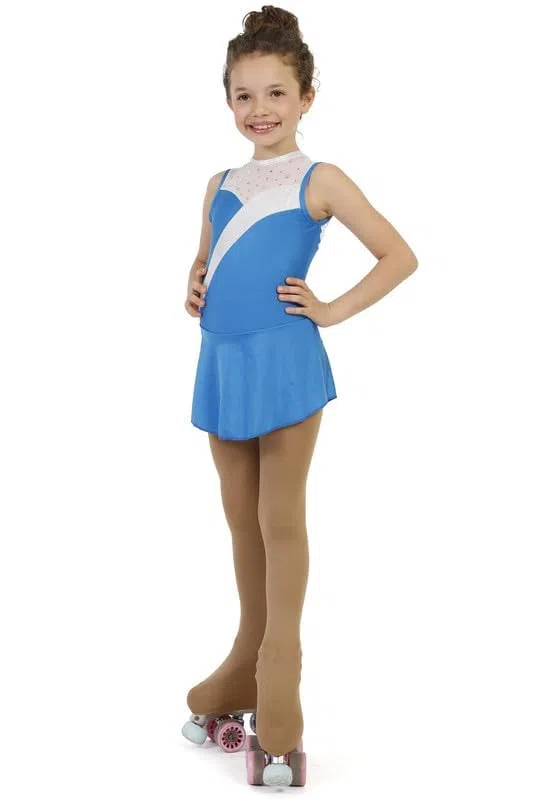AQUILONE Medias Skating 100 Denier, Mallas Niñas Gimnasia Artística Patinaje, Calcetines Deportivos Microfibra 3D - Made in Italy