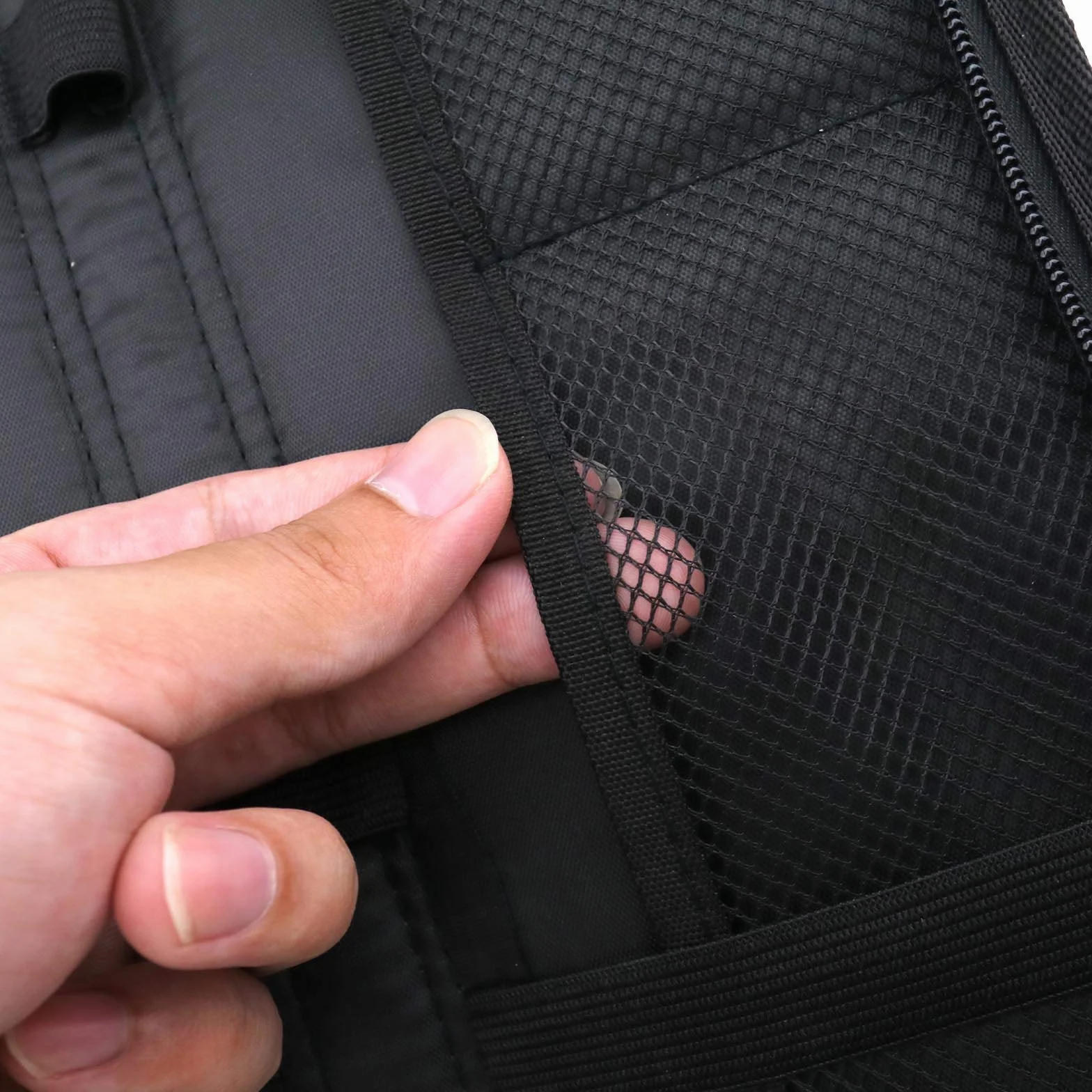 Gemelos portátiles y elegantes de nailon negro para hombre, organizador de viaje de negocios, bolsa de almacenamiento, 16 x 5 x 0.8 pulgadas