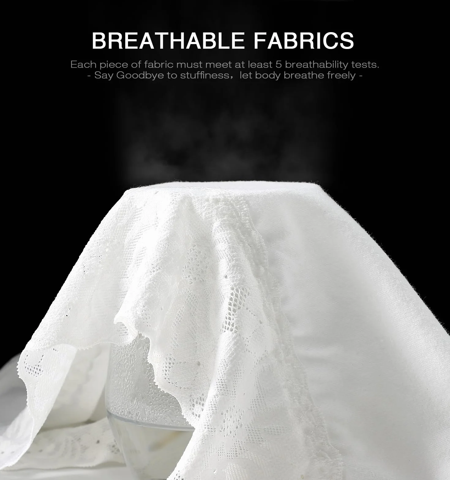 Wealurre Bragas Mujer Algodon y Encaje Braguitas Cintura Media Suaves y Cómodas Ropa Interior Pack de 5
