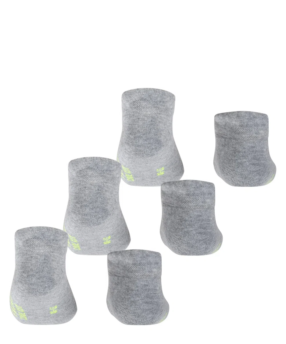 FALKE unisex niños Cool Kick Sneaker 3-Pack calcetines tobilleros transpirable secado rápido material tobillera ligera acolchada suela de felpa efecto refrescante multipack 3 pares