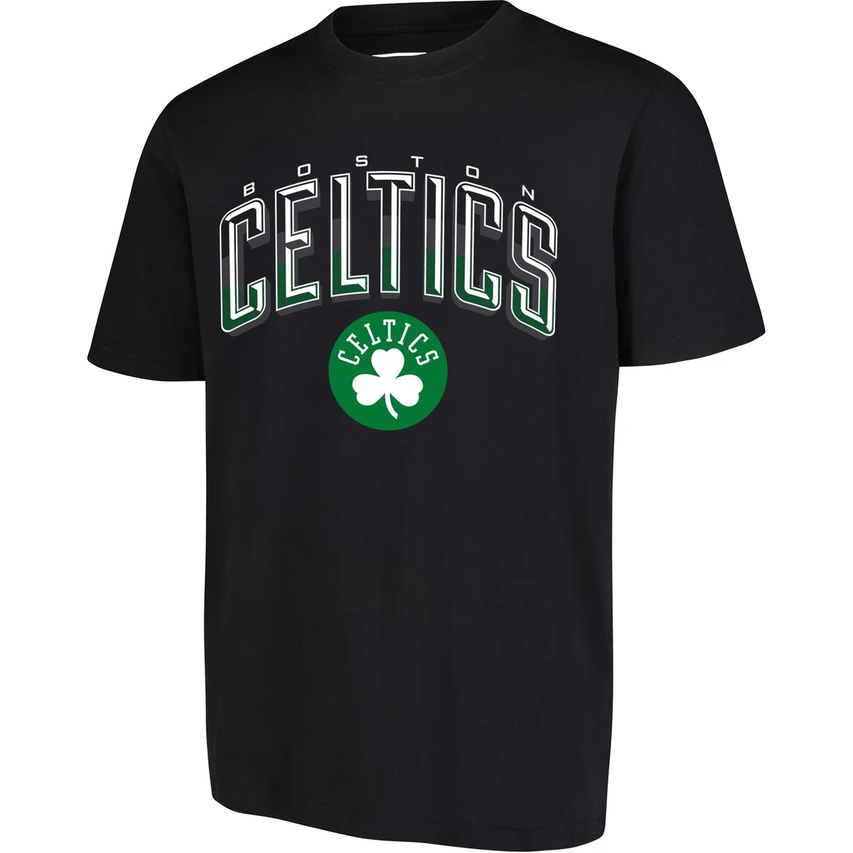 Ultra Game NBA Arched Plexi tee for Men Camiseta de Manga Corta con plexiglás arqueado para Hombre, Negro, L