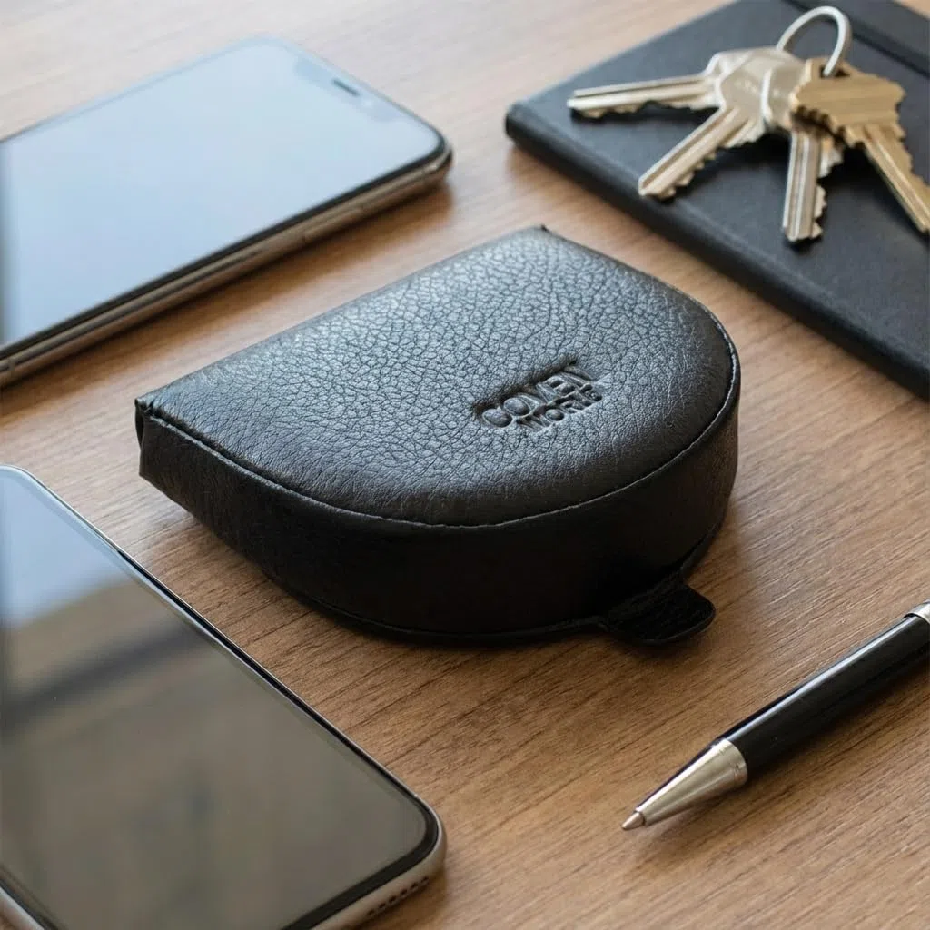 COVERI, Monedero, Hombre, real cuero Negro -