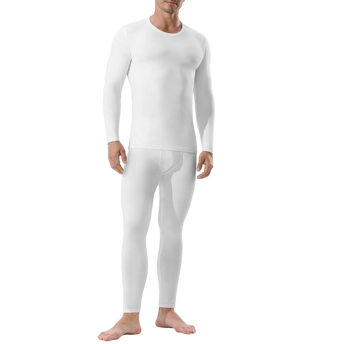 Channo Ropa Interior Térmica para Hombre: Camiseta Manga Larga y Pantalones Térmicos - Ideal para Correr y Esquiar