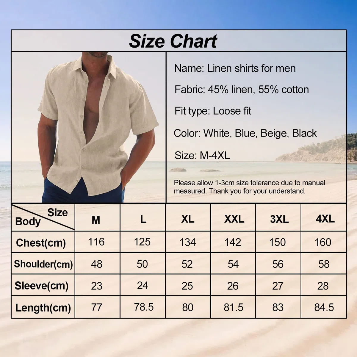 Halfword Camisa Lino Hombre Manga Corta Verano Casual Coton Botones Camisa Suelta Playa Boda Blanca Shirt
