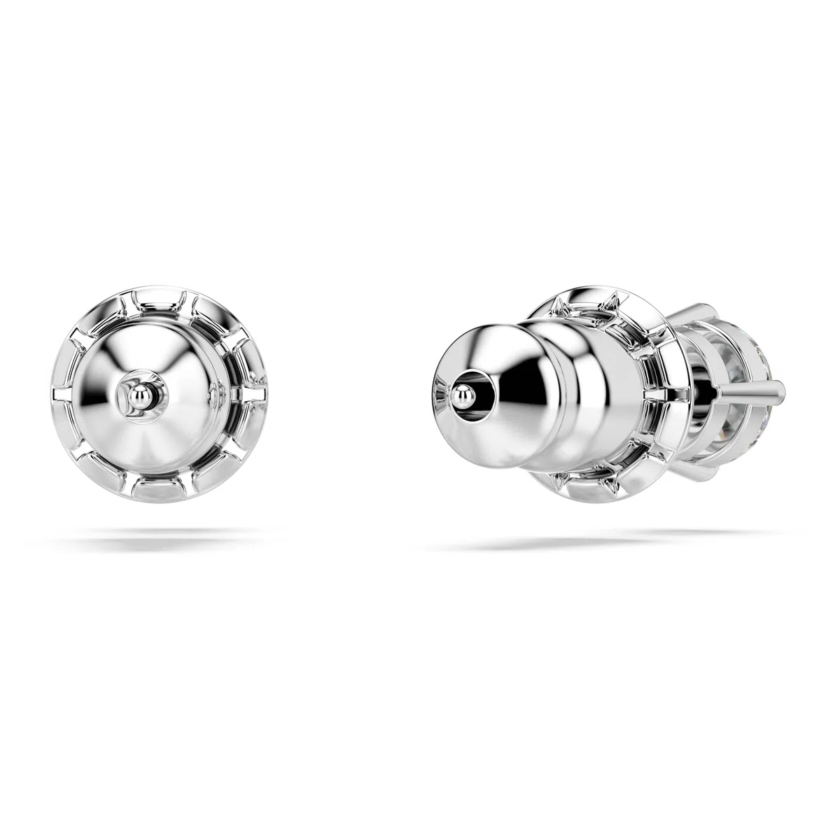 Swarovski Stilla Attract Colección pendientes de botón, blanco, chapado en rodio