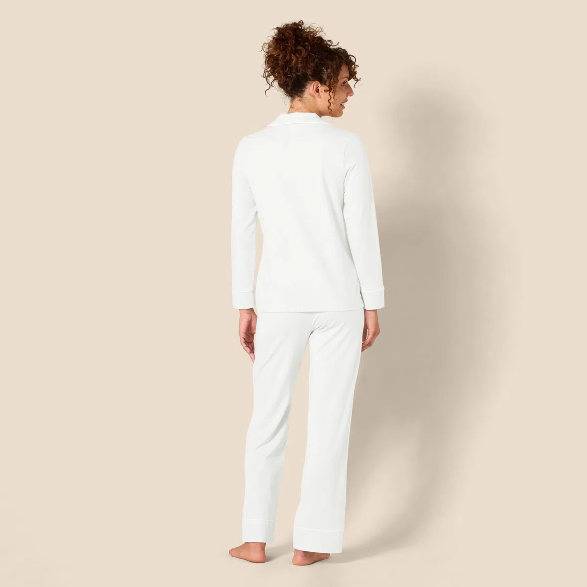 Amazon Essentials Conjunto de Pija con Camisa de Manga Larga y Pantalón Largo en Modal y Algodón Mujer