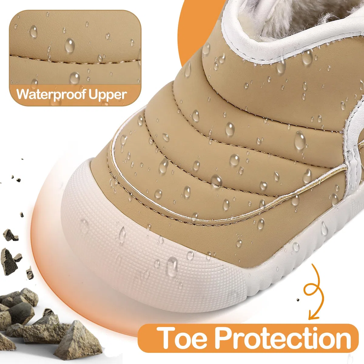 MK MATT KEELY Botas Invierno Bebé Niño Niña Zapatos Impermeable Cálido con Suela Goma Antideslizante