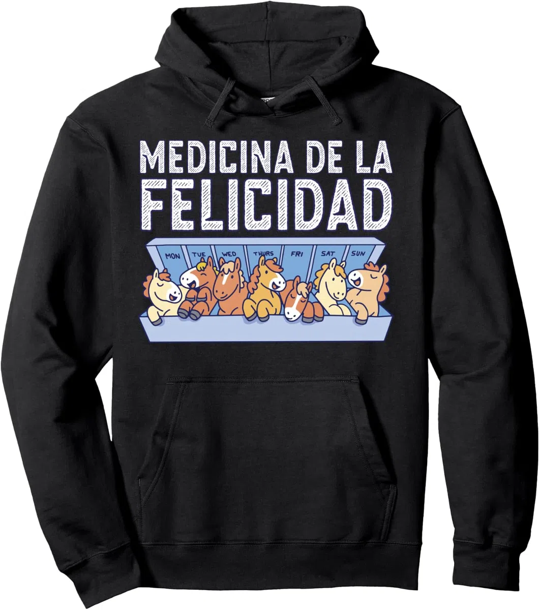 Caballos y Hipica, Medicina de la Felicidad Caballos Sudadera con Capucha