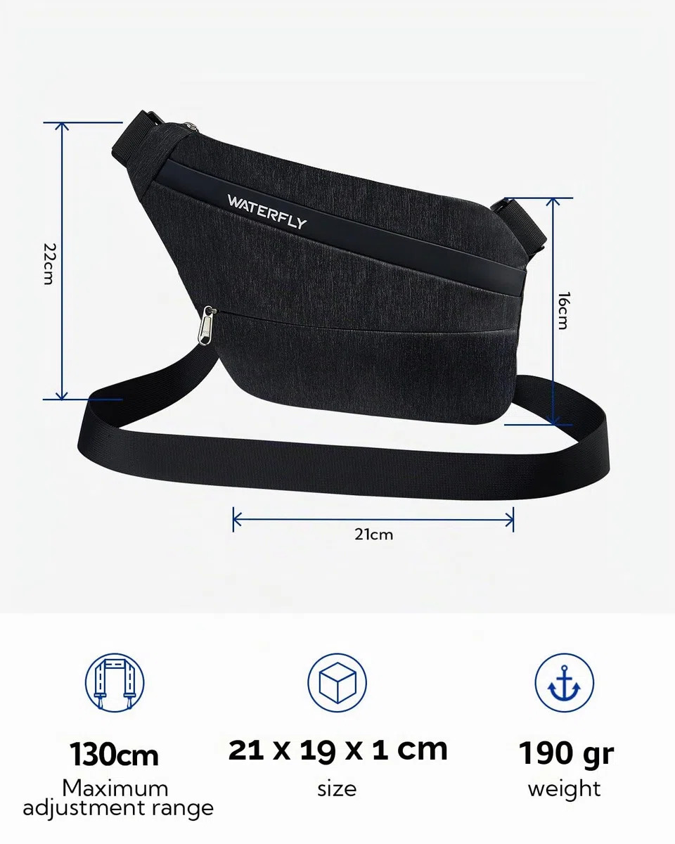 Waterfly Mochila Bandolera Bolsa Pecho Portatil Pequeña para Viaje | para hombre, pequeña, deportes, trabajo, portátil, ligero, uso diario
