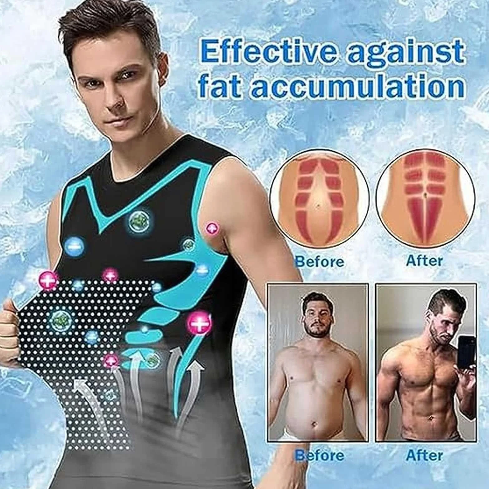 Camiseta Sin Mangas de Compresión para Hombre, Chaleco de Entrenamiento para Gym y Cross Training, Tejido Elástico Que Estiliza la Figura, Secado Rápido y Transpirable 3PC