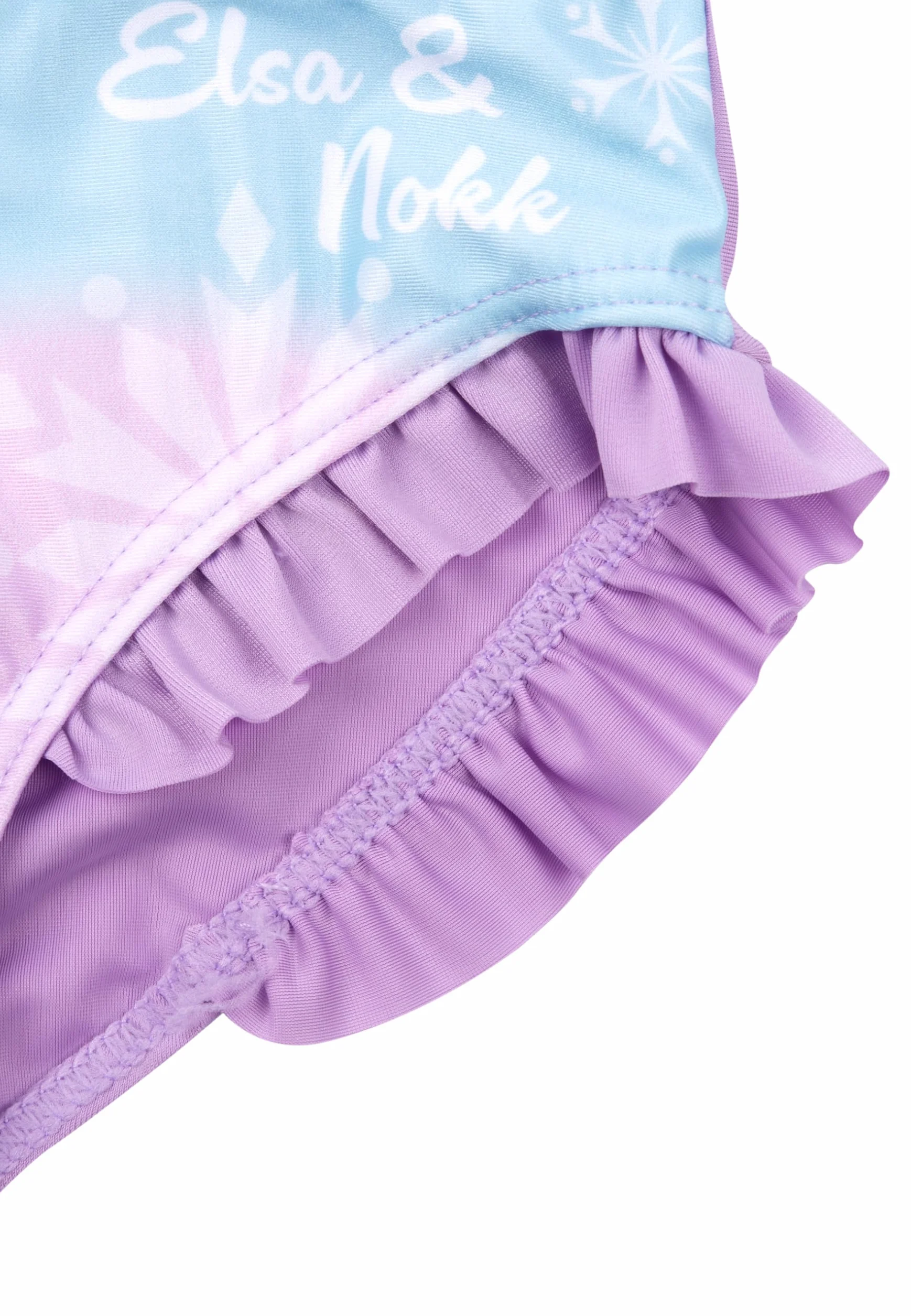 Disney Frozen Tankini con volantes para niña - Elsa Frozen - Traje de baño de dos piezas, color lila