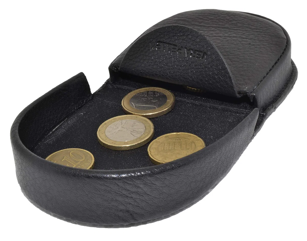 COVERI, Monedero, Hombre, real cuero Negro -