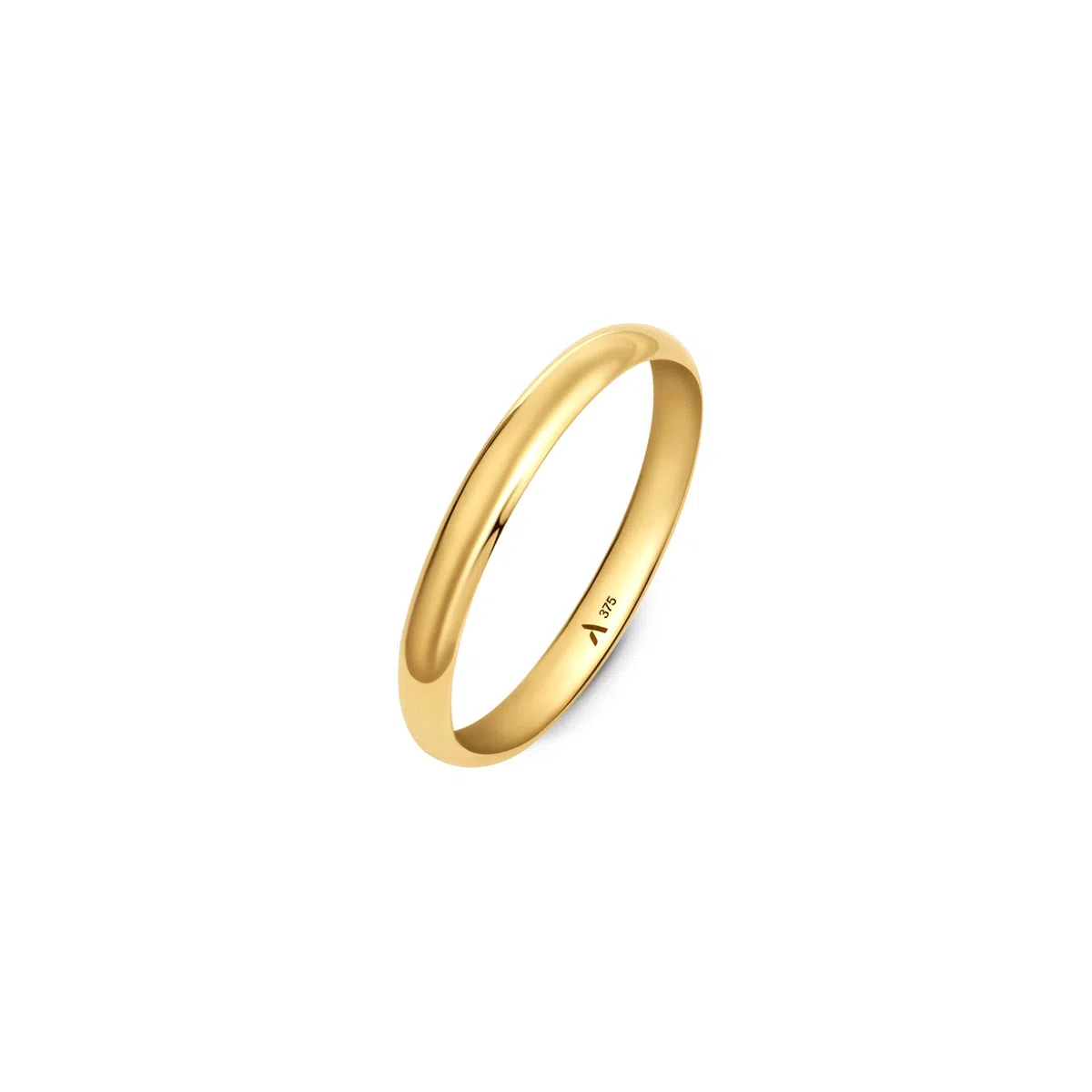 Amberta Allure Unisex Alianza de Oro Amarillo de 9 quilates