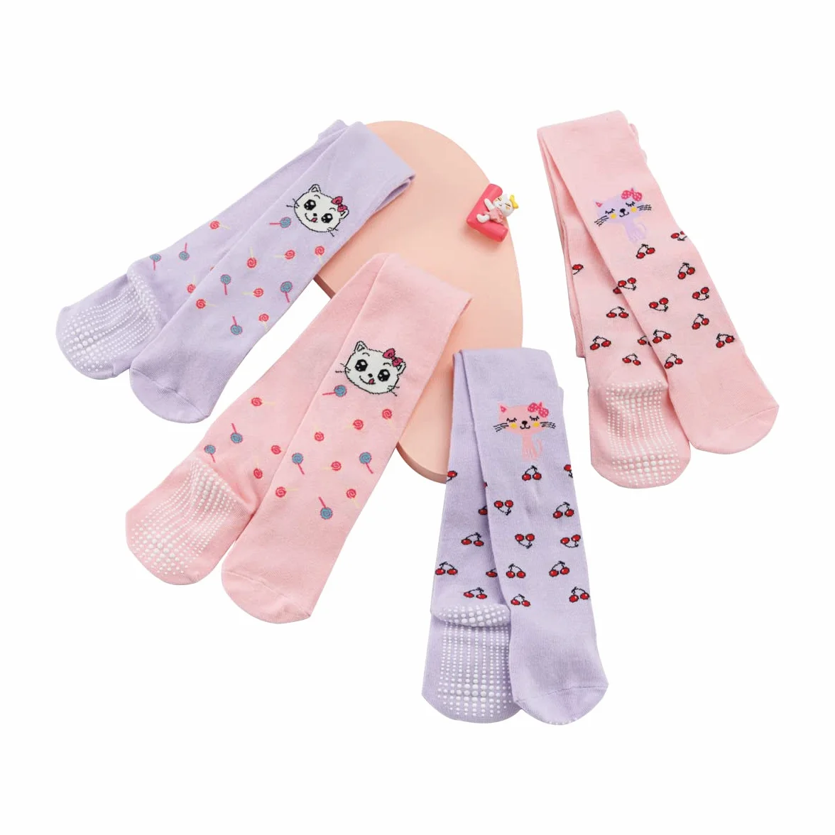 Leotardos para bebés niña ，Polainas Antideslizantes Medias para bebés niñas Ropa Infantil para Recién Nacido, Polaina de Tejido de algodón