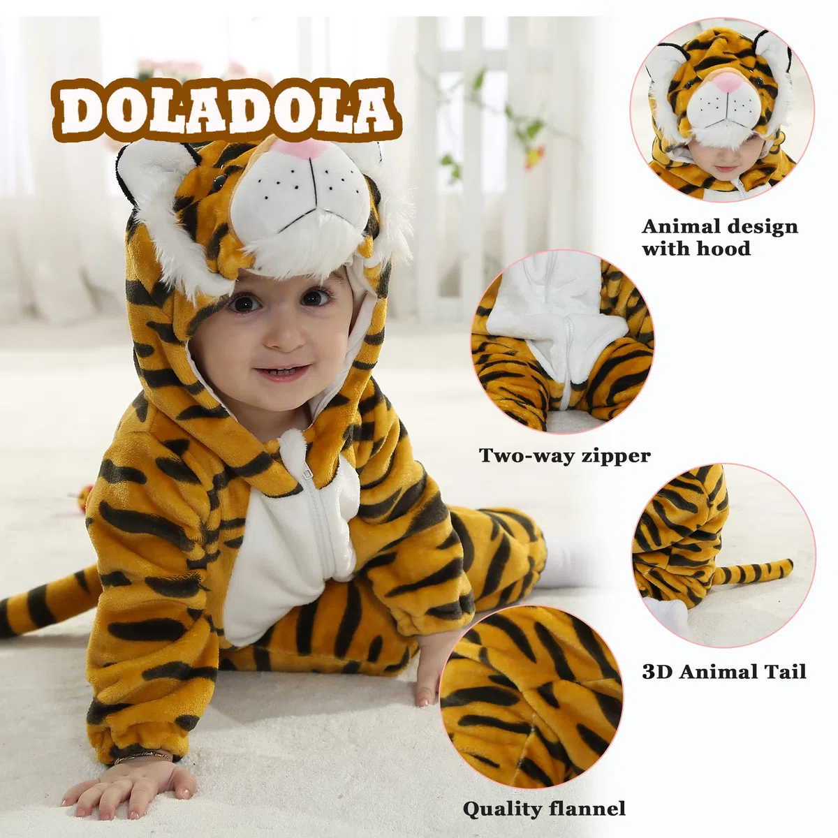 Mono de bebé con Capucha para bebés mameluco de Animal para niños y niñas Disfraz de Halloween para Infantil