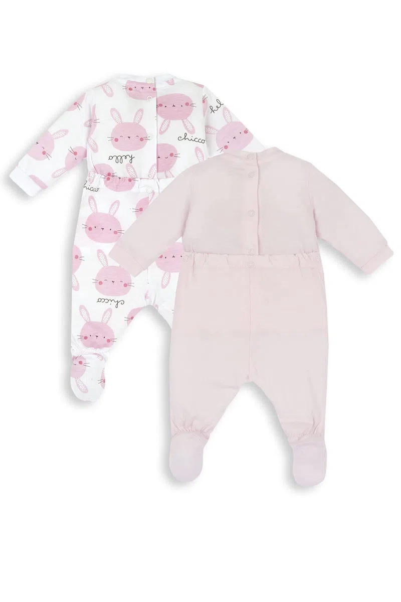 Chicco, Set 2 Peleles Recién Nacido, de Algodón, Ropa para Bebés Niños y Niñas 0-24 Meses, Designed in Italy