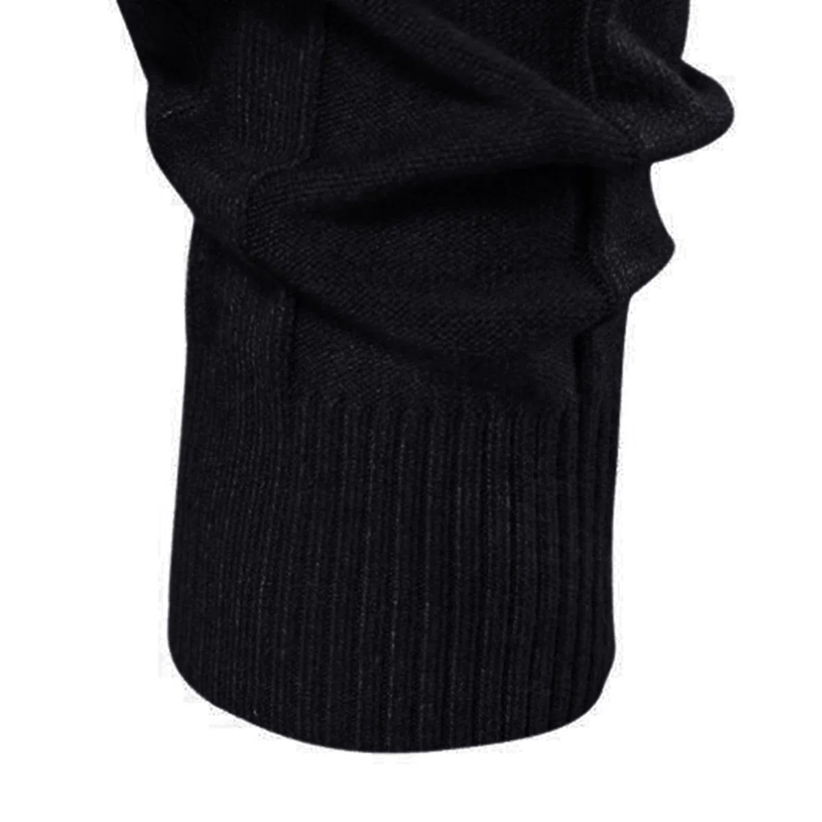 2023 otoño e Invierno Nuevo Cuello Casual Tejido cálido Base Camisa Hombres Color sólido suéter de tamaño
