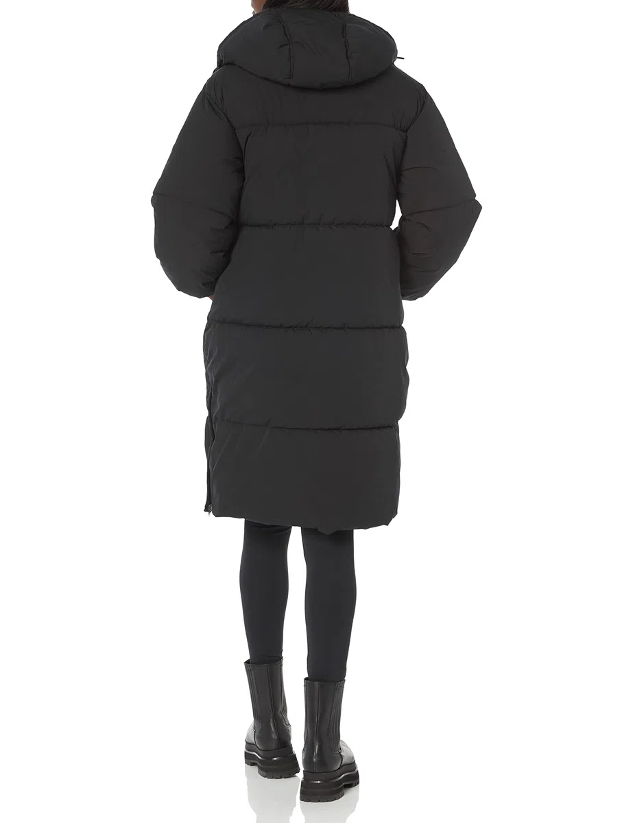 Amazon Essentials Mujer Chaqueta Acolchada Larga y de Talla Grande con Capucha (Disponible en Talla Grande)