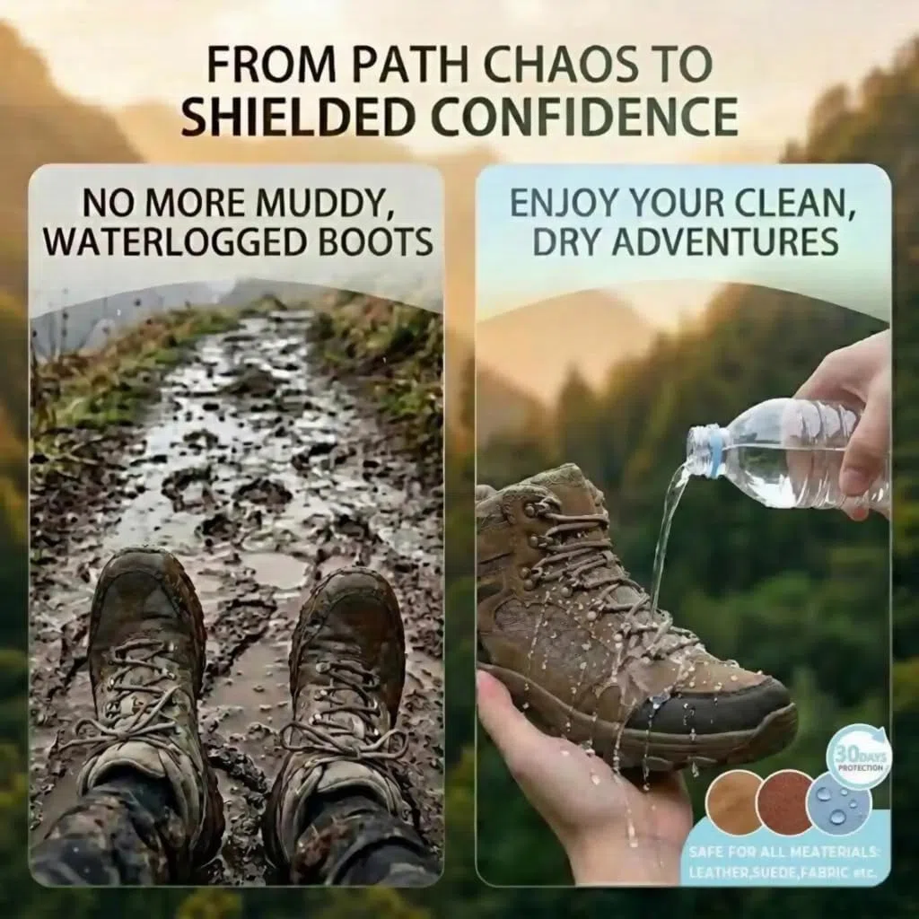 COZGO Protector de zapatos en aerosol, impermeable para lluvia y manchas, nano protección para tenis, gamuza, cuero, lona, nobuck, tela, nailon, protector para caza, senderismo, botas al aire libre,