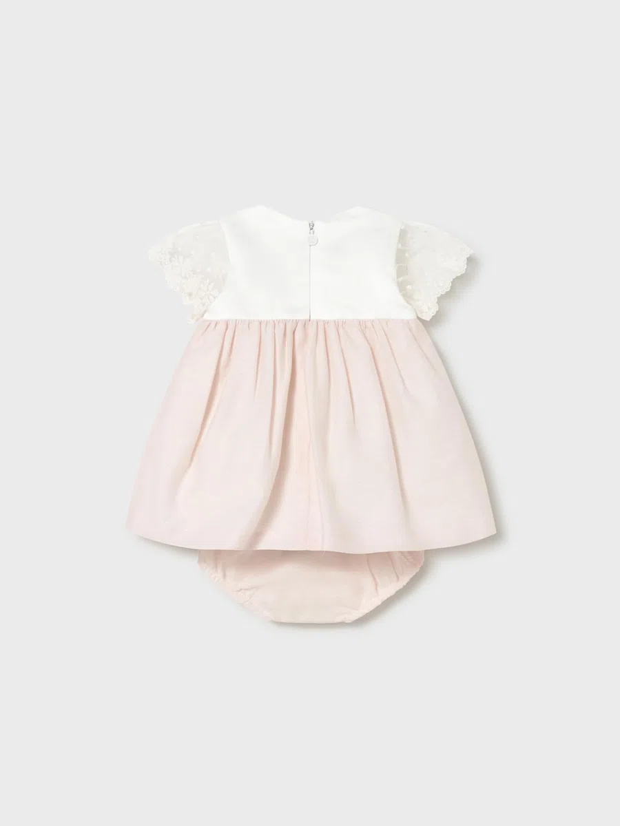 Mayoral Vestido Combinado Ceremonia para bebé niña Tulipan