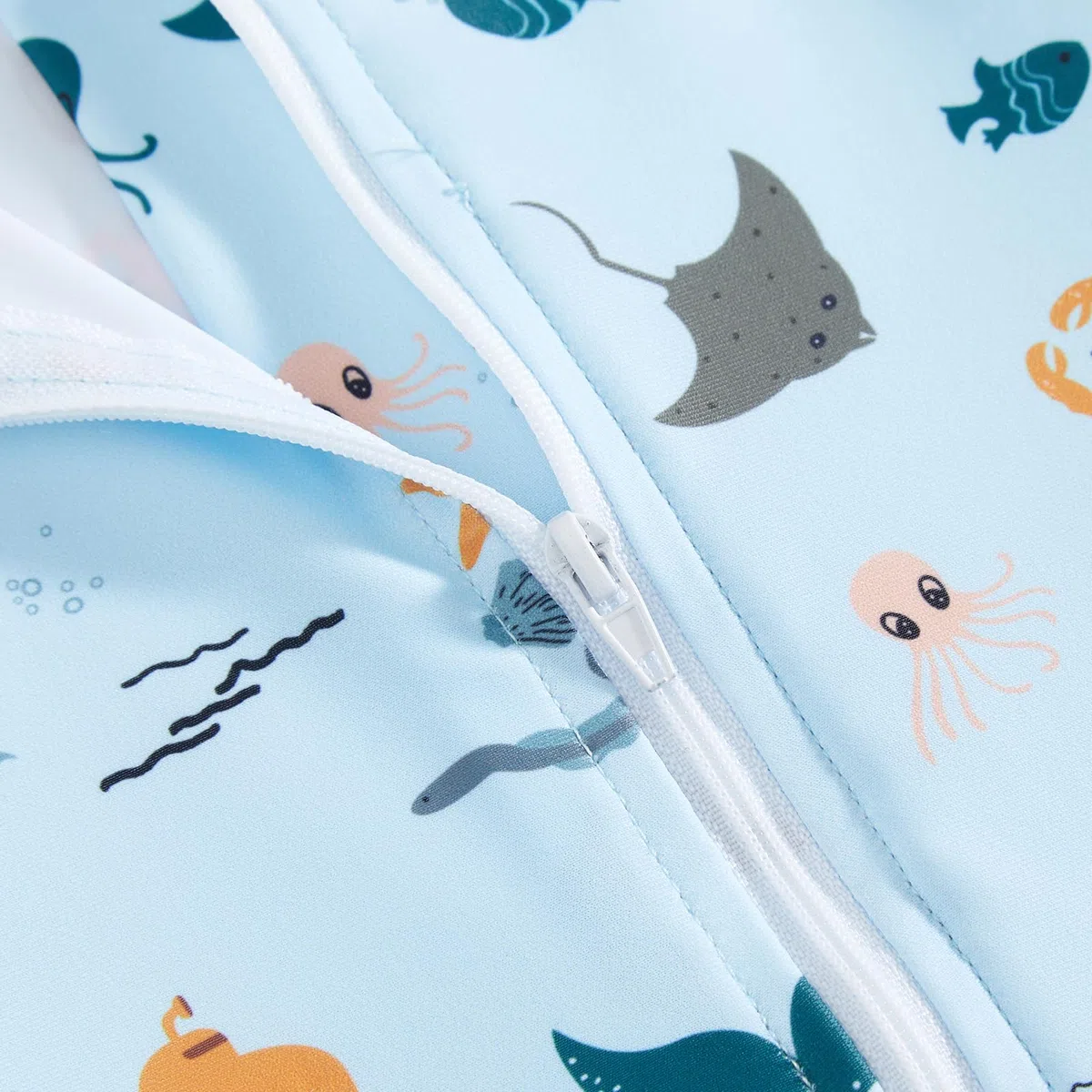 JiAmy Traje de baño para bebé niño con sombrero de sol de manga corta con cremallera, protección solar, playa, traje de baño de una pieza, 6M-5Y