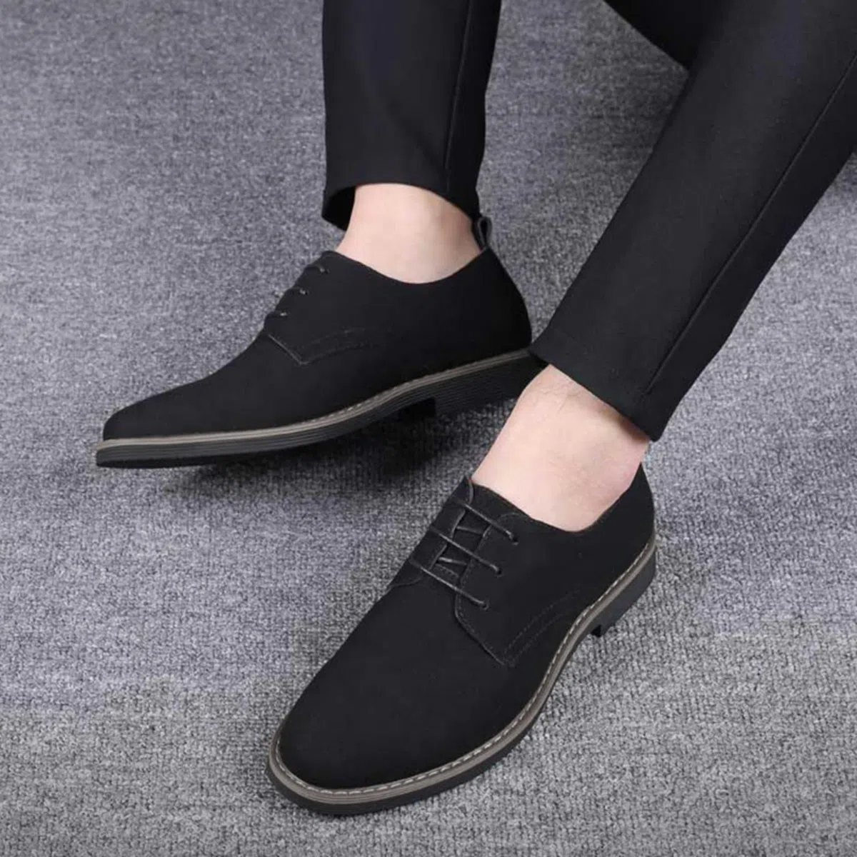 Hixingo Zapatos de Vestir Hombre Sin Cordones, 39-48 EU Zapatos de Cuero Modernos Zapatillas Vestir Hombre Verano Antideslizante Suela de Goma para Negocios, Bodas
