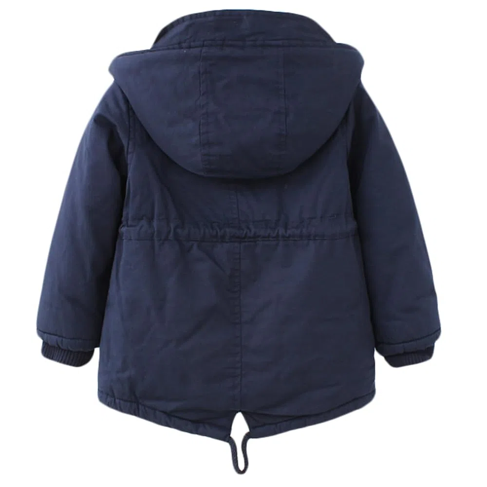 Niños Niñas Parka Invierno Forro Polar Chaqueta con Capucha Cálida Abrigos Casual Chaqueta con Cremallera 3-10 Años