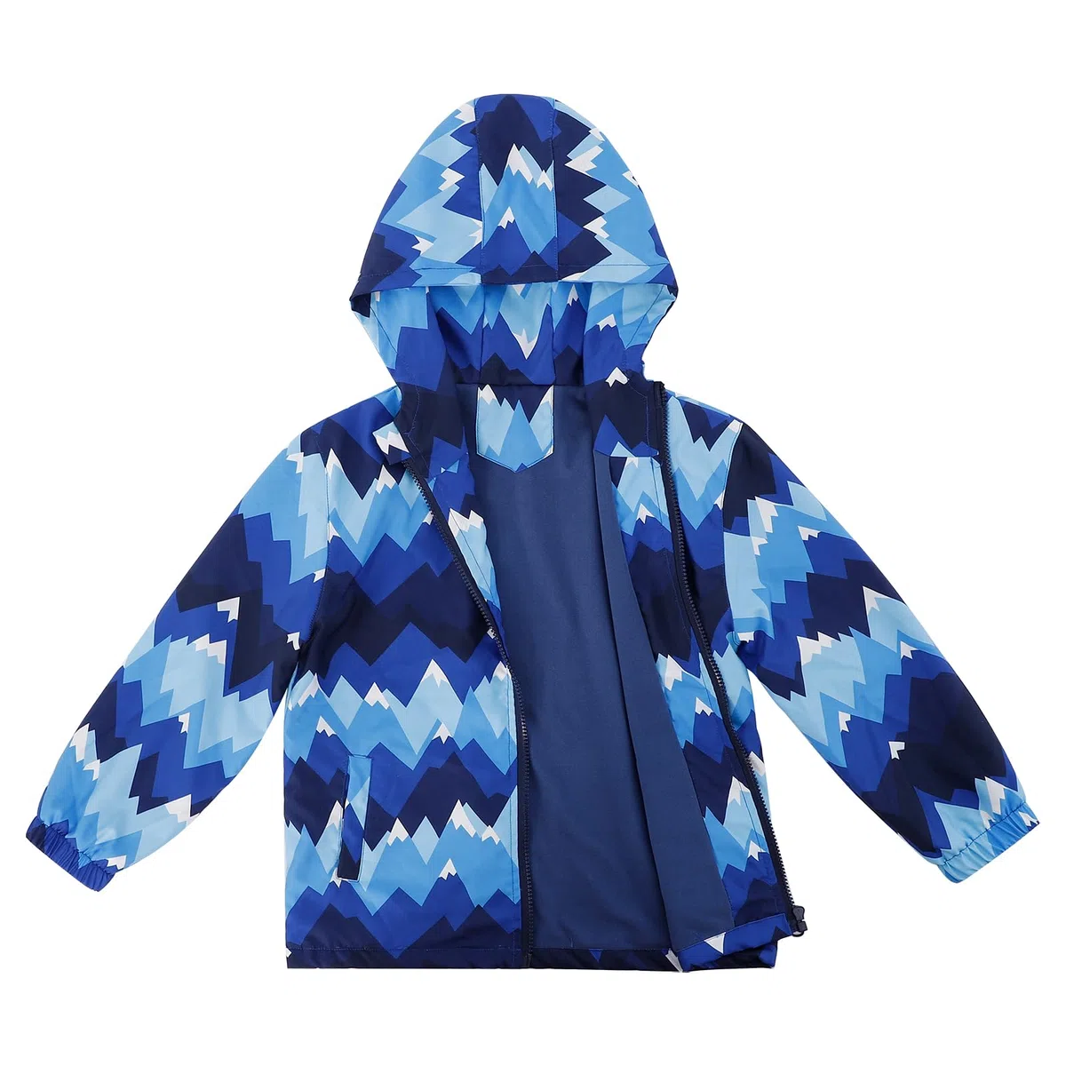 LACOFIA Chaqueta Impermeable para Niños con Forro Polar Cazadora Cortavientos Abrigos Cálida con Capucha Chubasquero Otoño/Invierno para Niños 3~12 años