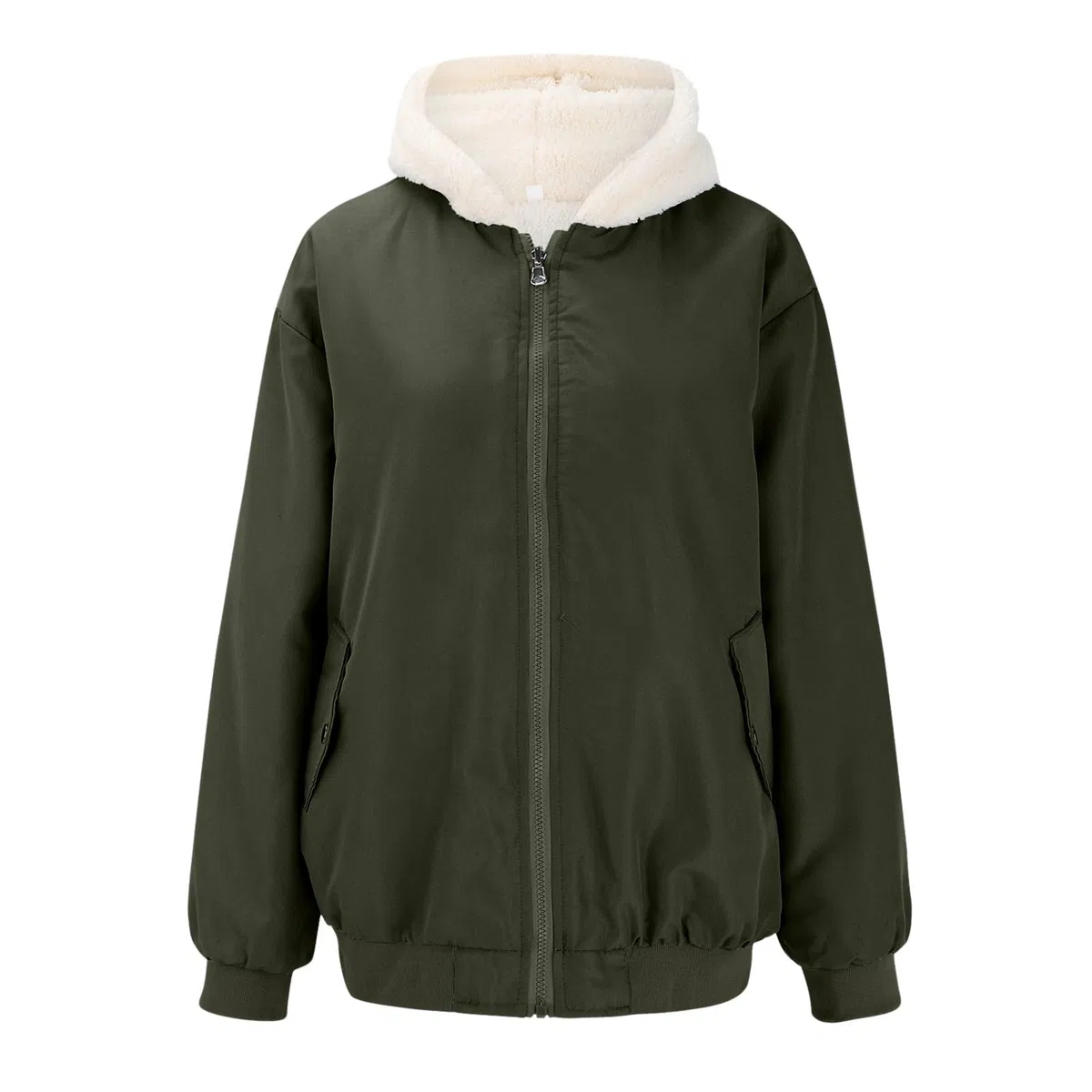 Genérico Abrigos De Invierno Para Mujer Chaqueta Con Capucha De Piel Sintética Cálido Acolchada Cortavientos Con Bolsillos Parkas Impermeable Termica Ropa Para El Frio Extremo