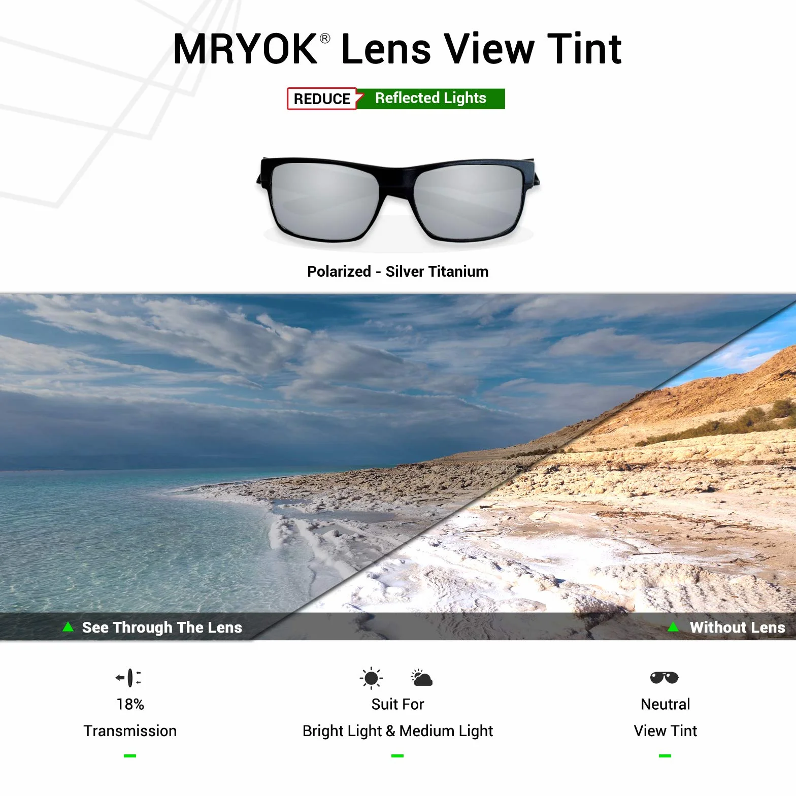 Mryok Lentes de repuesto para Oakley Drop Point - Opciones