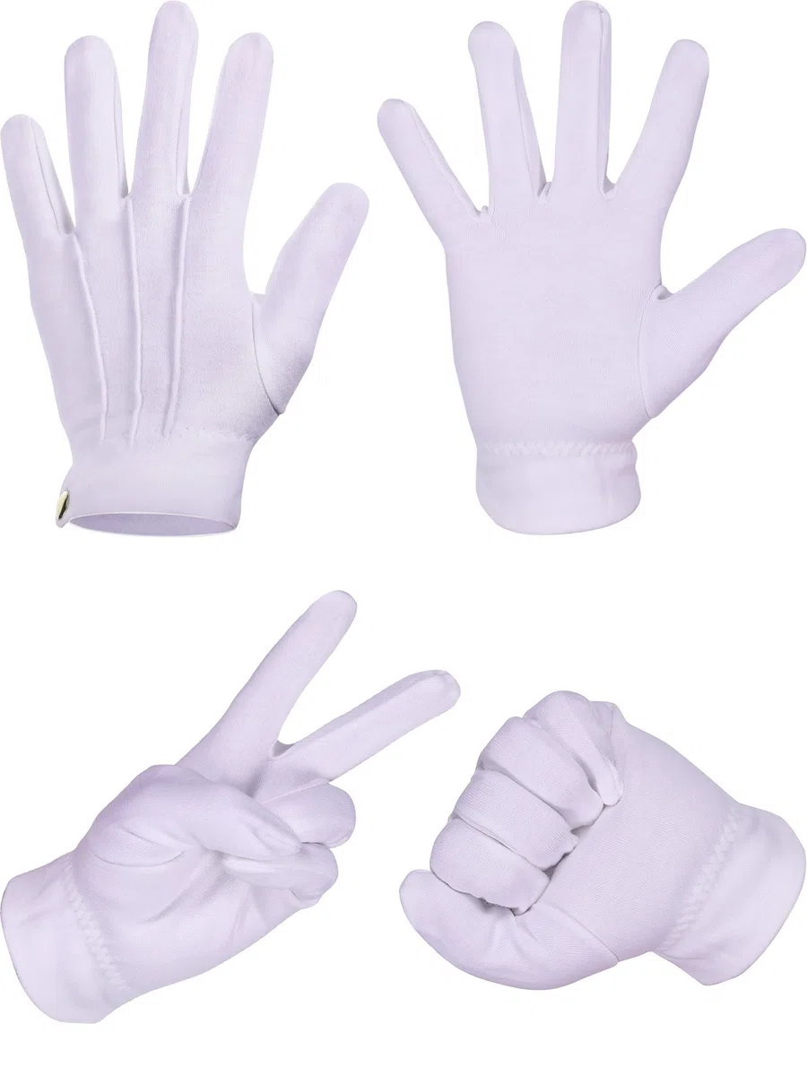 Shappy Formal Gloves for Men Women Uniform Parade Costume Cotton Gloves for Guard Tuxedo Jewelry Inspection