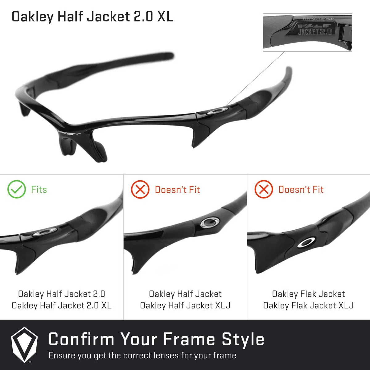 Revant Lentes de reemplazo compatibles con Oakley Half Jacket 2.0 XL