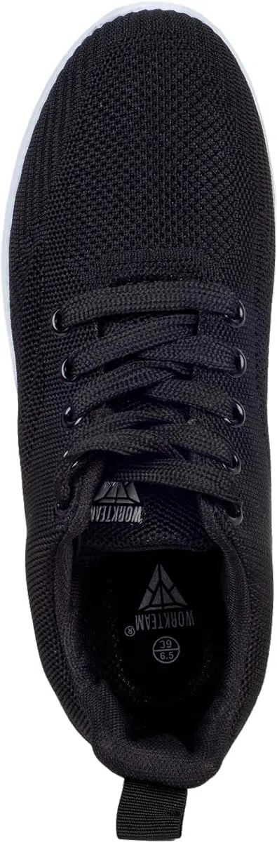 Workteam Zapatillas Blancas y Negras, Calzado Profesional Unisex Ligero y Transpirable, Plantilla Extraíble Amortiguada, Suela PVC Flexible, Lavables, Ideal Sanitario y Uso Profesional
