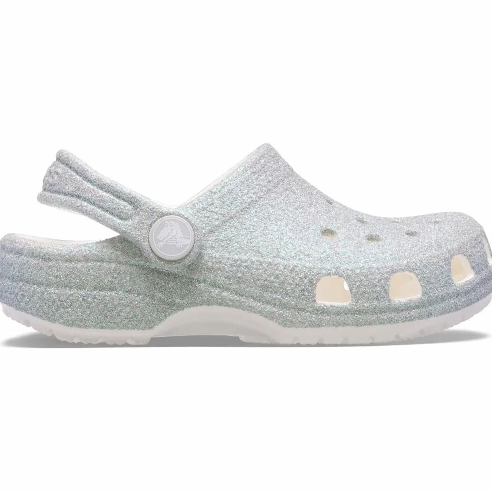 Crocs Classic Iridescent Glitter Cgk, Zuecos Unisex niños, Blanco, 29/30 EU