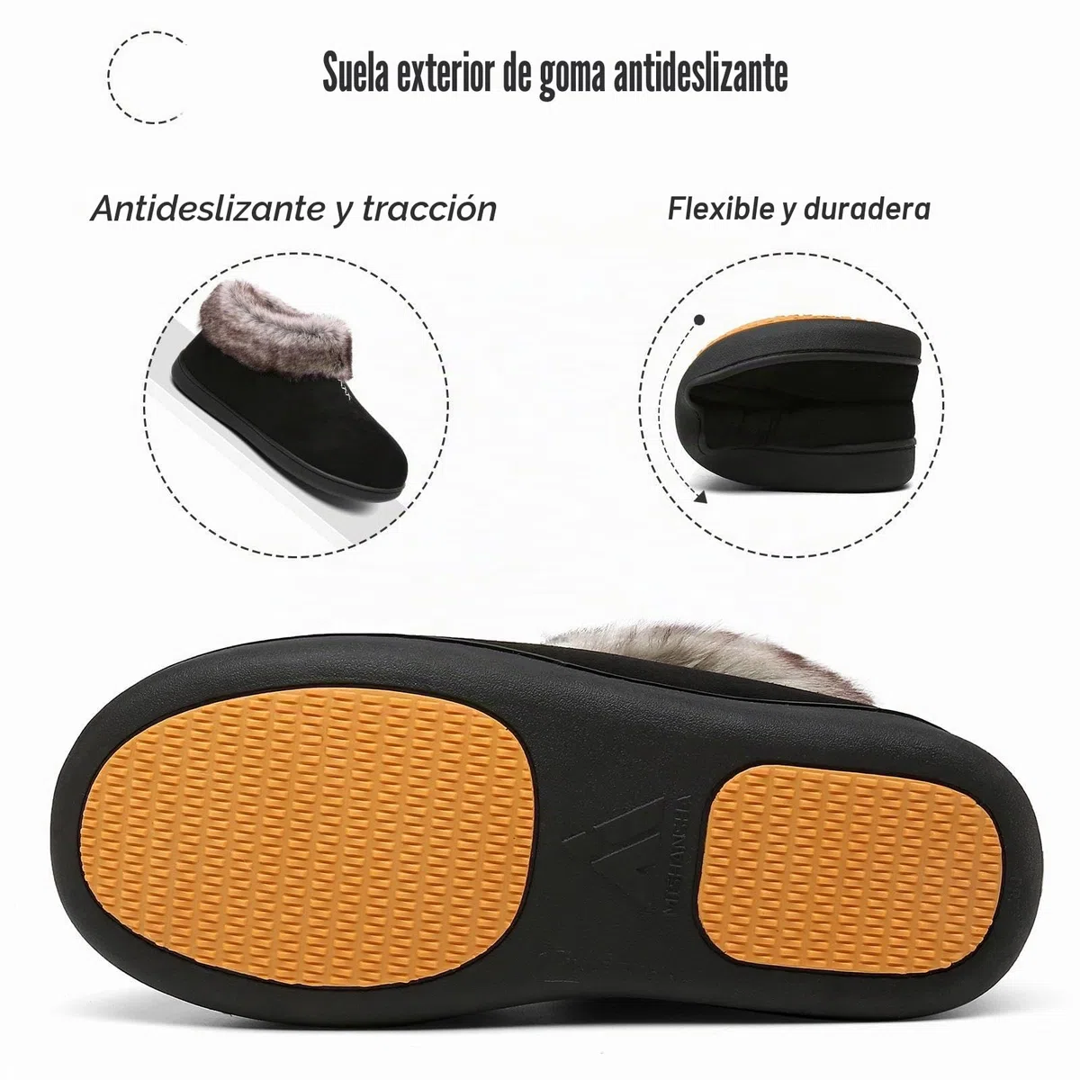 Mishansha Zapatillas Casa Mujer Invierno Calientes Forro Pantuflas Espuma con Memoria Gr.36-43