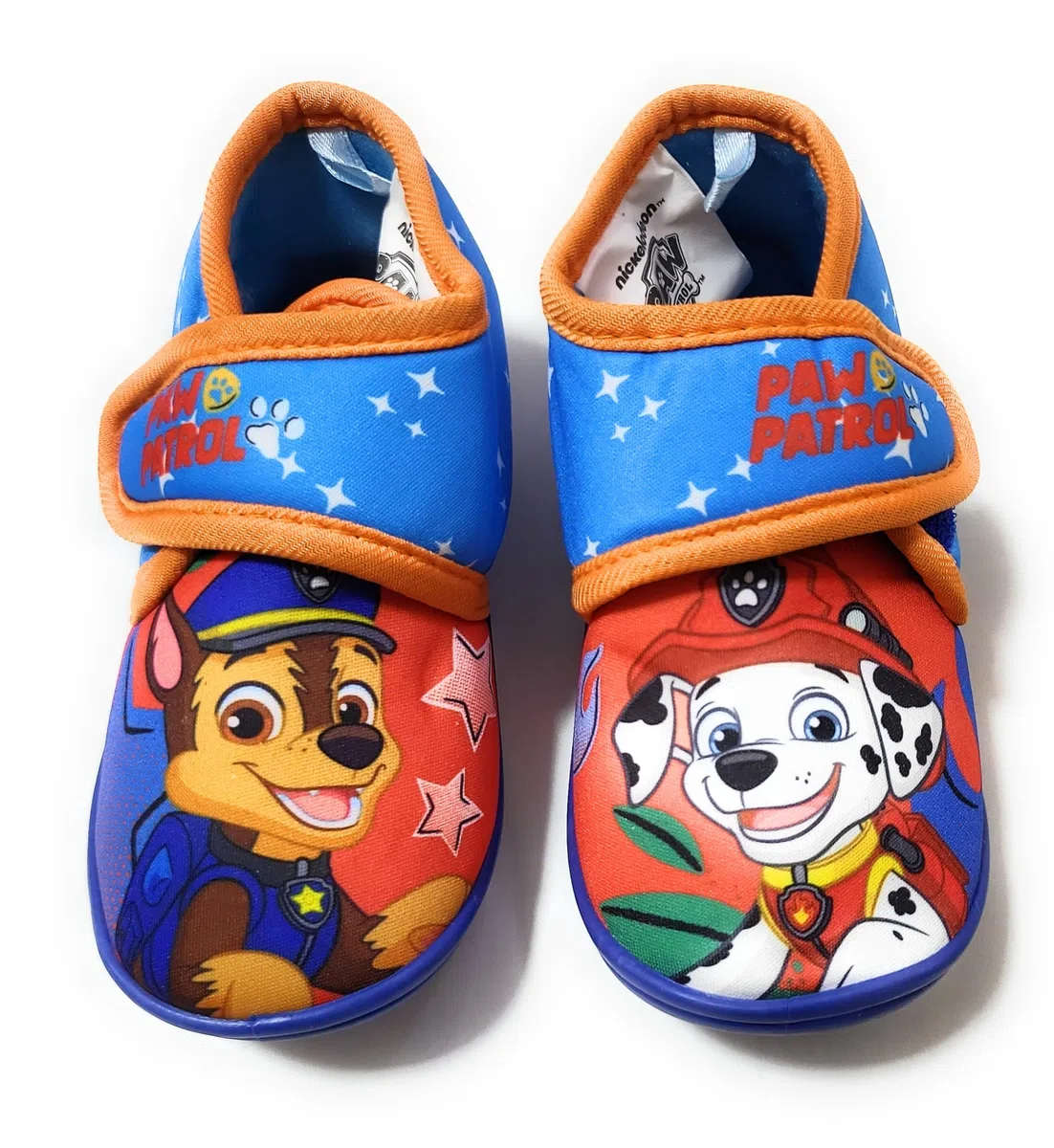 Paw Patrol Zapatillas de casa niño Chase y Marshall, suela antideslizante, interior suave y calentito, cierre de velcro fácil, pantuflas infantiles para invierno y estar en casa