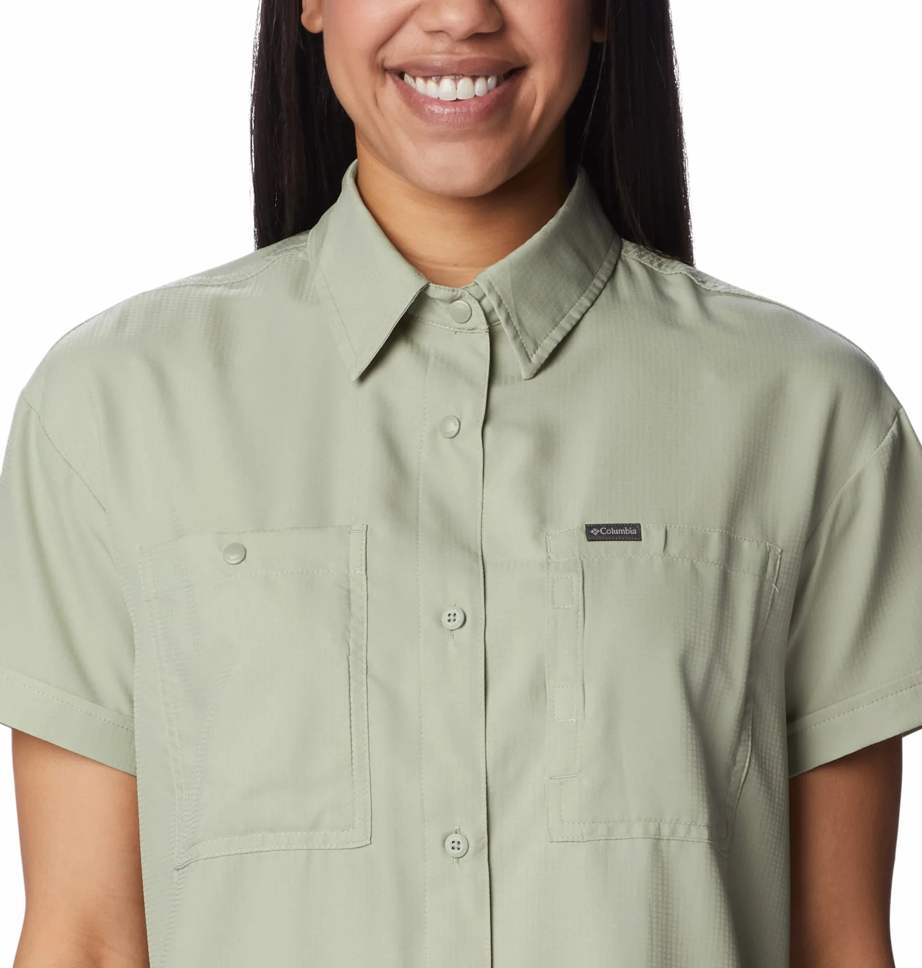 Columbia Silver Ridge - Camiseta de Manga Corta Camisa de Senderismo Mujer (Pack de 1)