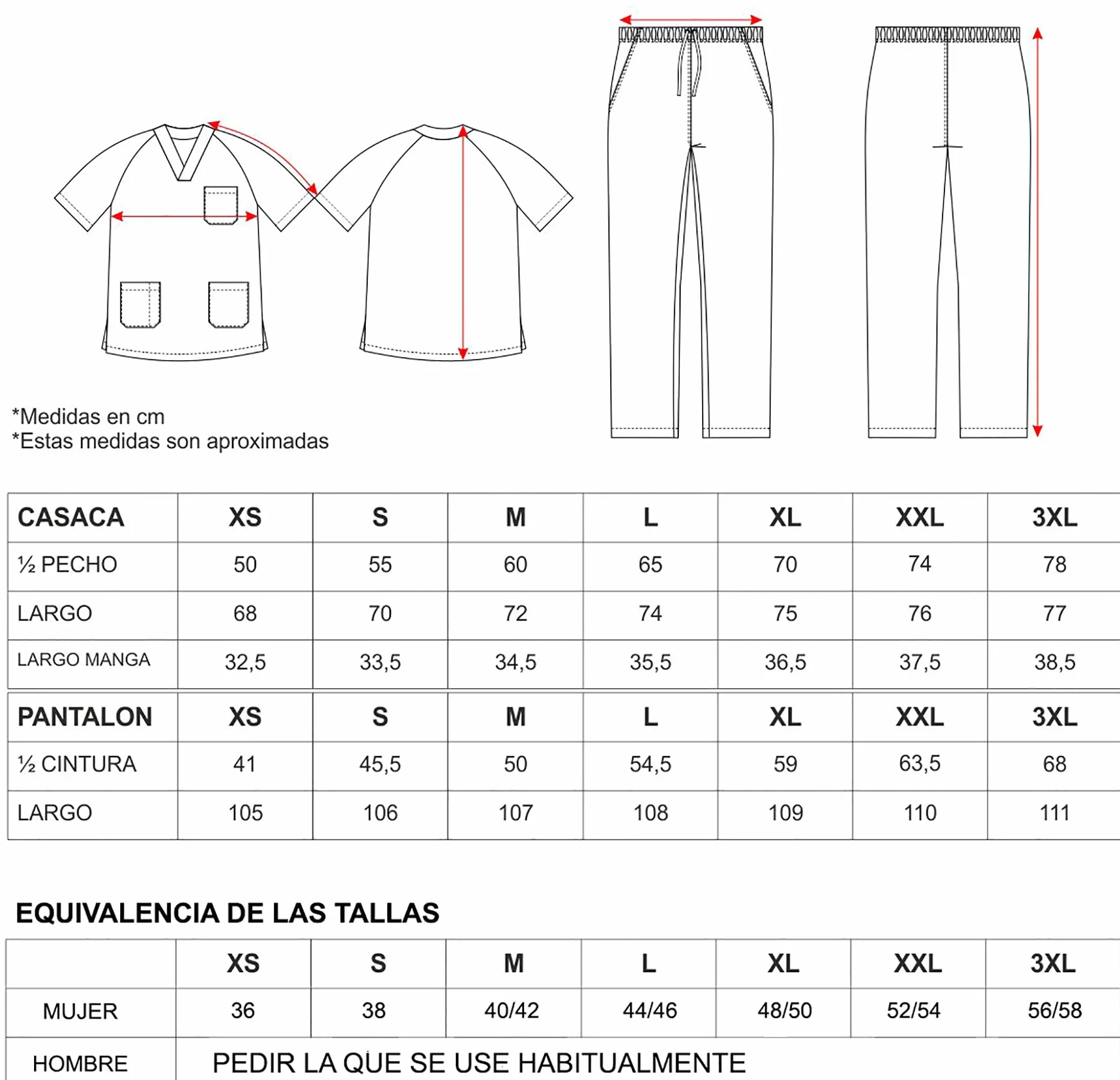 Work Team Uniforme Sanitario, con elástico y cordón en la Cintura, Casaca y Pantalon Unisex Granate L