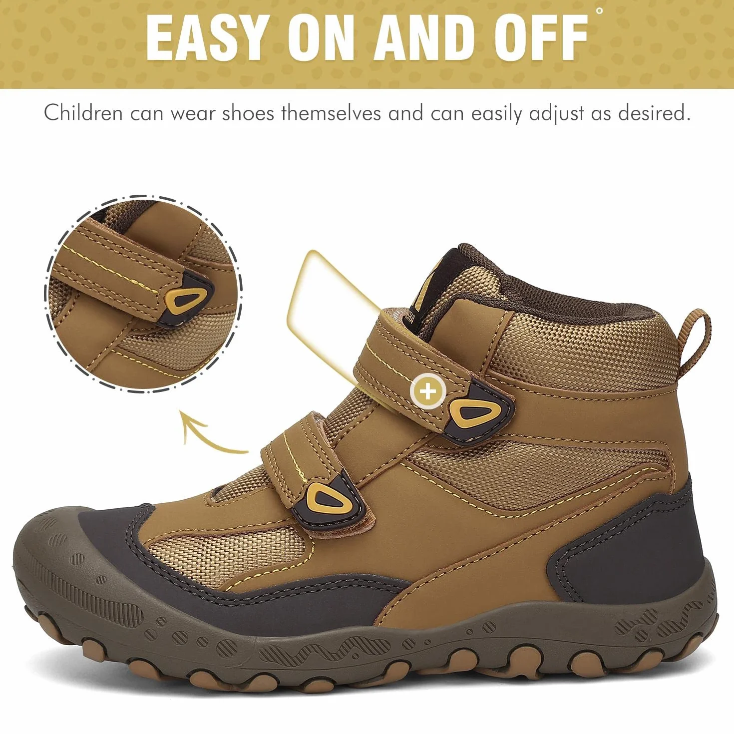 Mishansha Botas de Senderismo Niño Niña Zapatos de Trekking Antideslizante Ligero Zapatillas de Montaña Cómodos Exterior, 028 Marrón, 38 EU