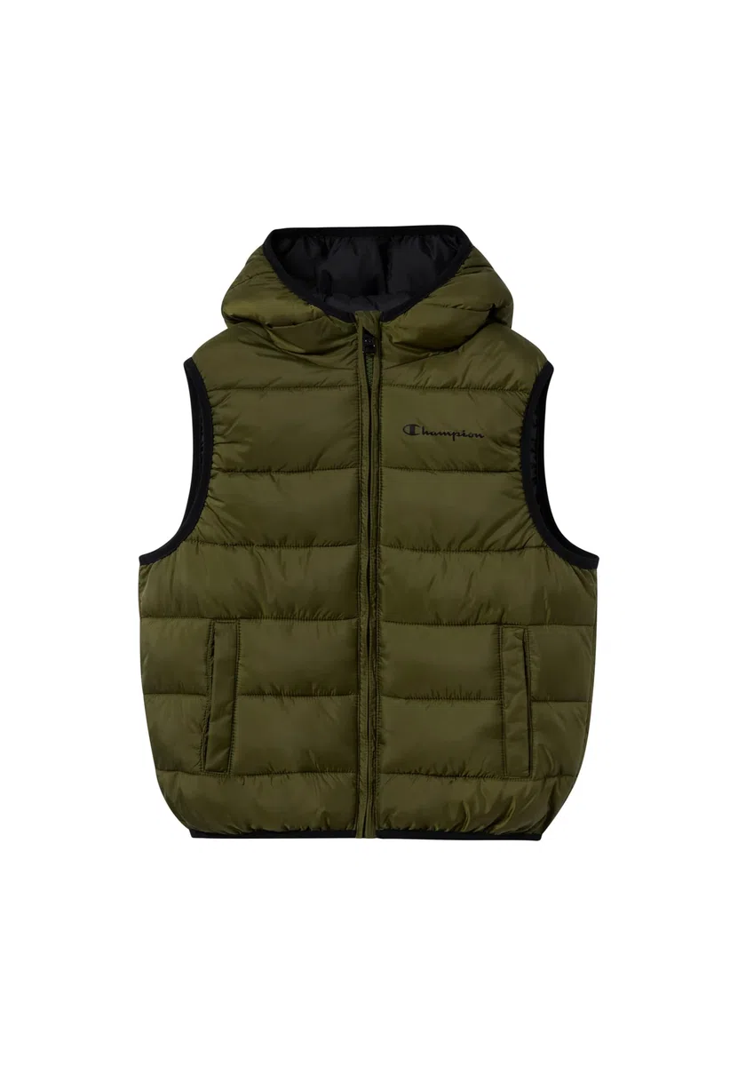 Champion Legacy Outdoor (220341) - Wr Light Nylon Cirè 35gr Small Script Logo High-neck Chaleco embotado Hombre