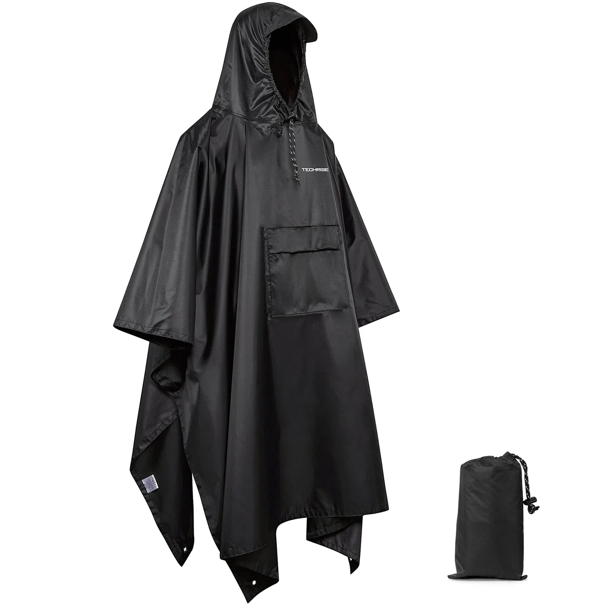 TechRise Chubasquero Poncho Impermeable, Ultraligero y Compacto, Poncho Unisex en Eva con Capucha, Multifuncional Reutilizable para Senderismo, Camping, Pesca, Ciclismo