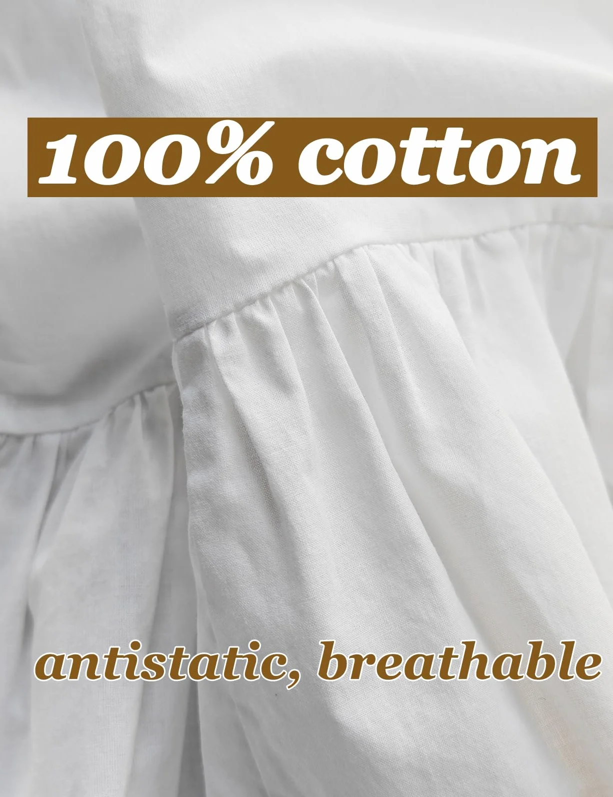 BEAUTELICATE Enaguas para Mujer Algodón Antiestática Larga Corto Media Combinacion Falda para Vestido Blanco Marfil Negro Ropa Interior