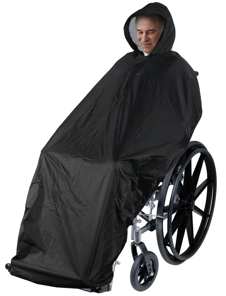 ANYOO Funda Impermeable para Poncho para Silla de ruedas, Poncho Ligero para Lluvia, Capa Protectora con Elásticos que Proporciona Protección seca para Sillas de ruedas, Talla única