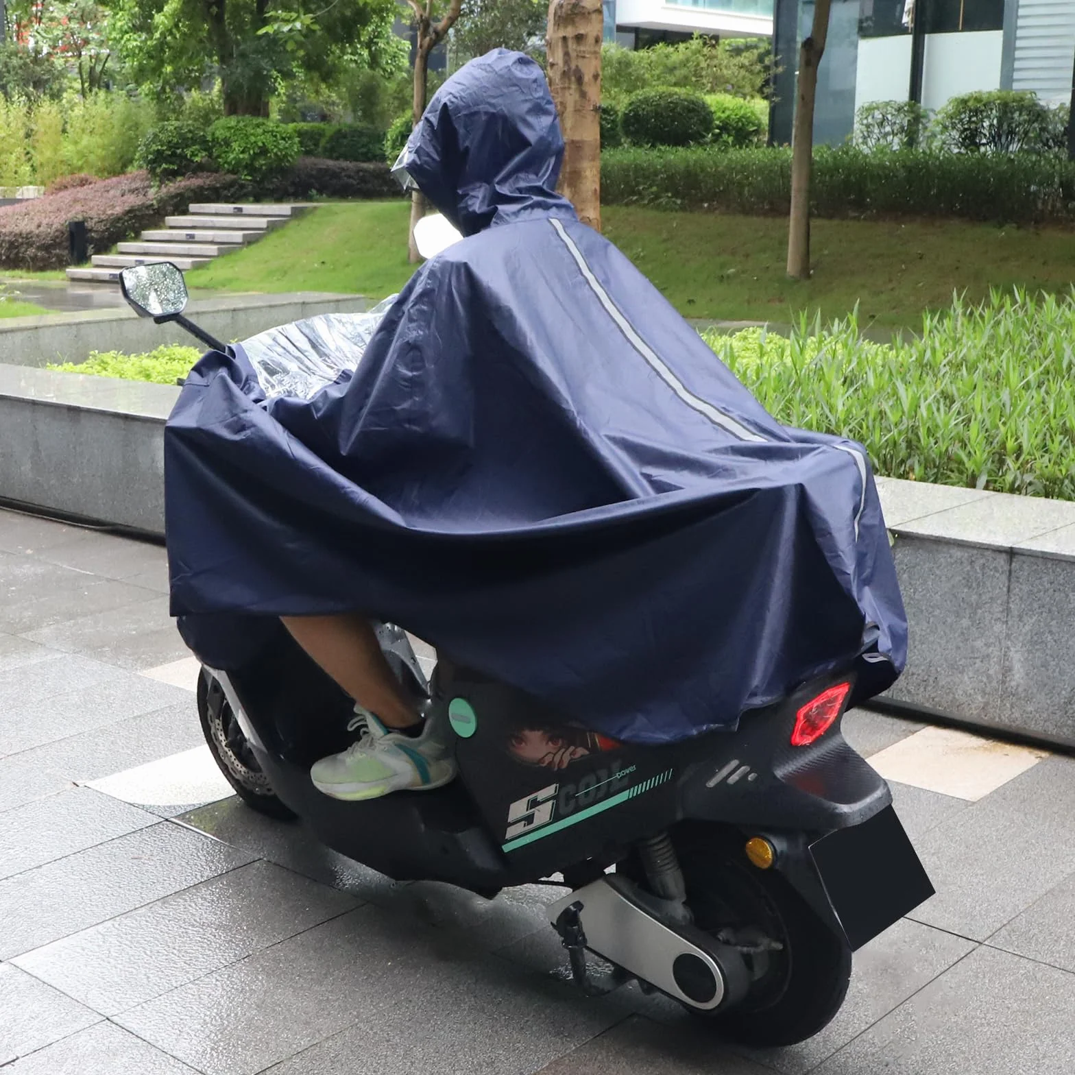 lalago Capa Lluvia, Poncho Impermeable, Capas de Ciclismo, Poncho de Lluvia Bicicleta, Poncho para Silla de Ruedas, Bicicletas de Montaña, Bicicletas Eléctricas