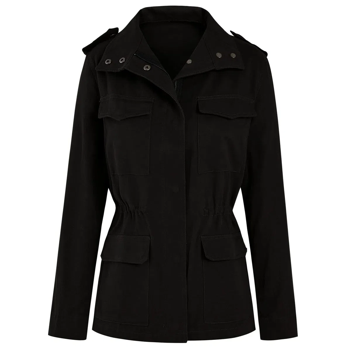 Chaquetas anorak militares informales para mujer, ligeras, estilo safari, con cremallera y bolsillos, para primavera y otoño