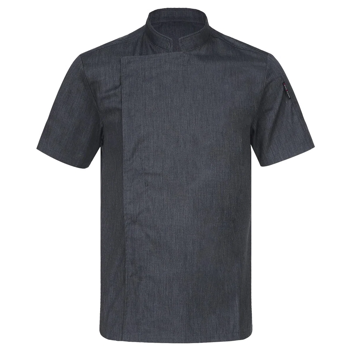 Chaquetilla Cocinero Chaqueta de Chef Transpirable Unisex for Hombre y Mujer, Abrigo de Manga Corta for Trabajo de Cantina, Uniforme de Trabajo for Hotel y Restaurante(Dark Gray,L)