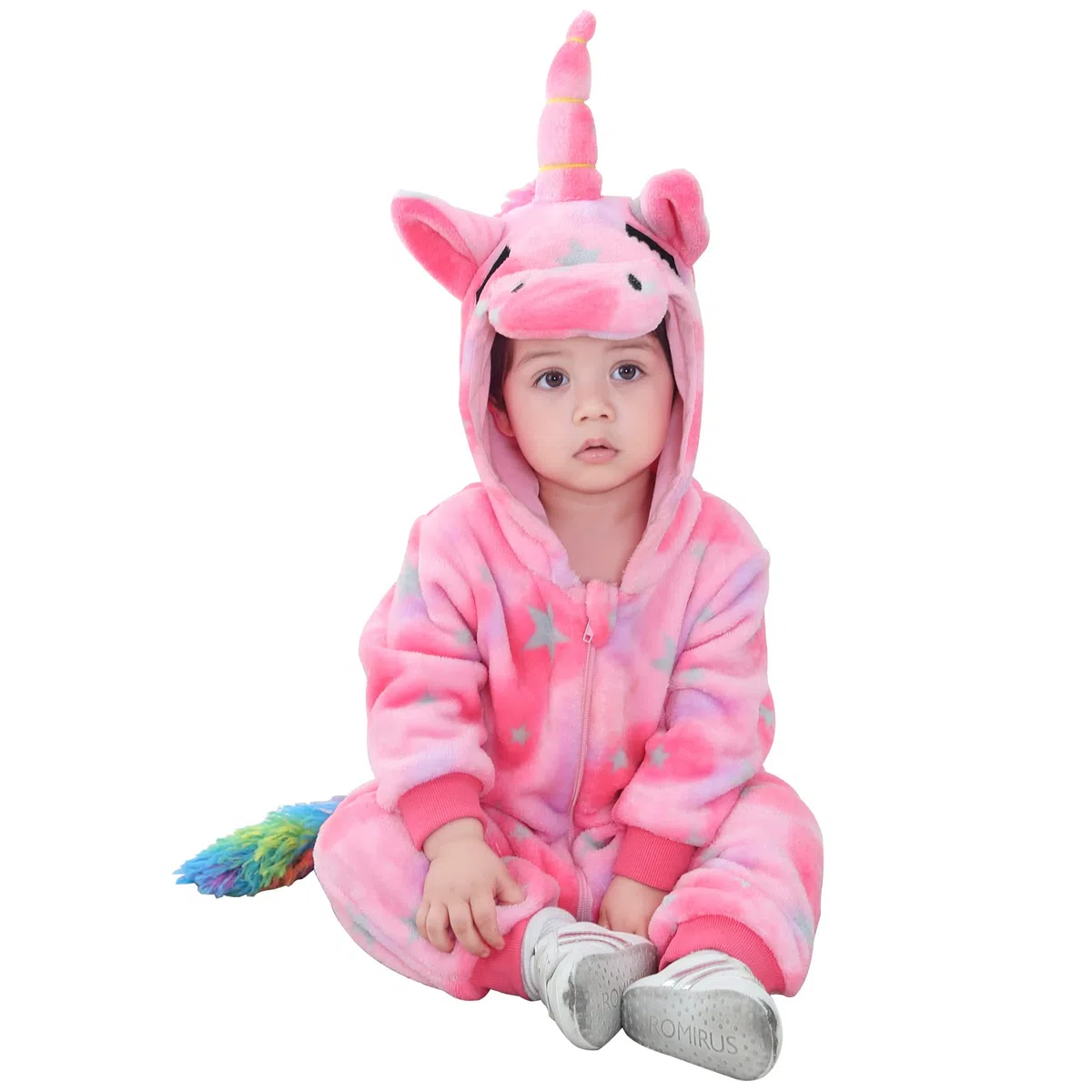 Mameluco para bebé Animal de Unicornio con Capucha Monos Pantalones de Peto para niña Ropa de Franela para niño