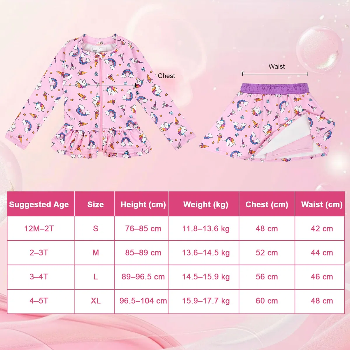 FLYISH DIRECT Traje de Baño Infantil, Conjunto de Natación UPF 50+ Manga Larga con Cremallera, 2 Piezas con Camiseta Rash Guard y Bañador Corto para Niños, Secado Rápido